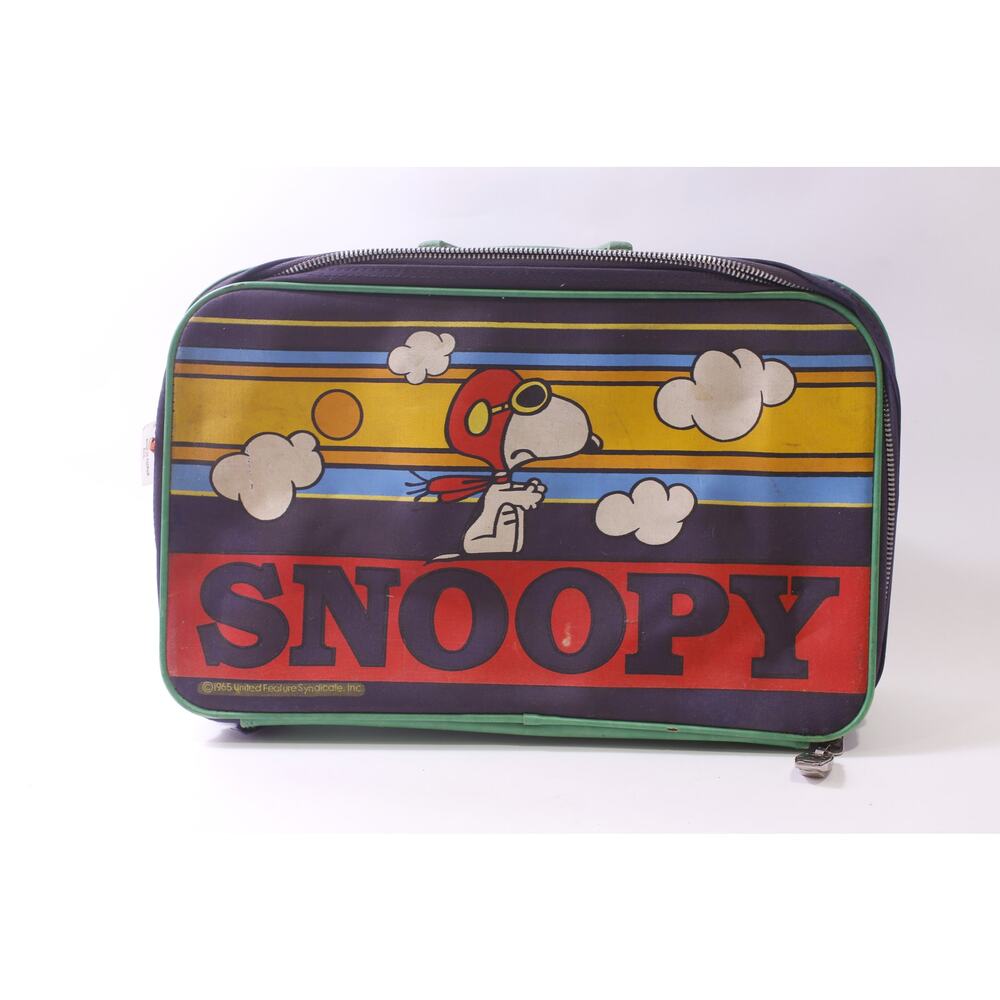 1960s, Aviva, Snoopy, Red Baron, Suitcase, 17", Peanuts, Vintage ~ 251227-WH Q-